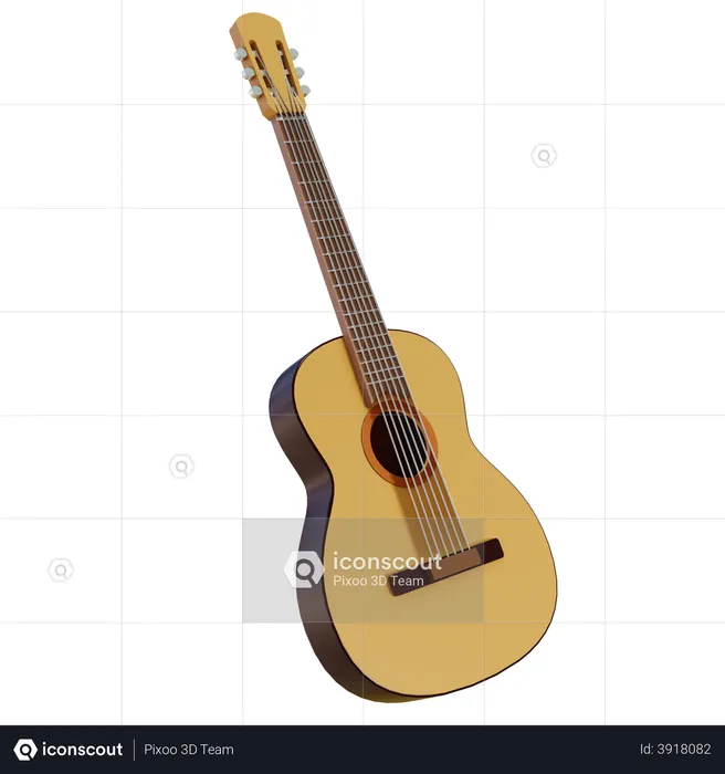 Guitarra  3D Illustration