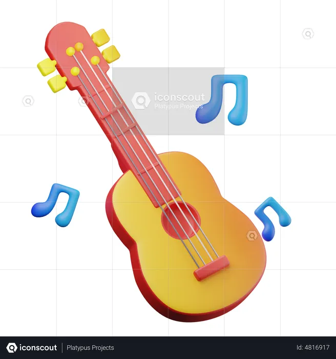 Guitarra  3D Icon