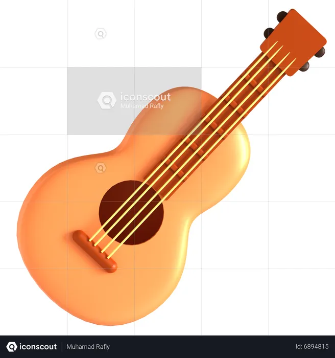 Guitarra  3D Icon