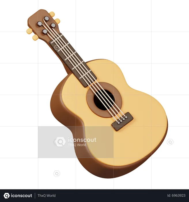 Guitarra  3D Icon