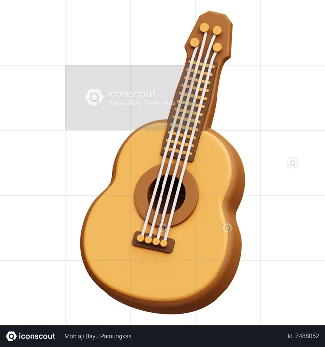 Guitarra  3D Icon