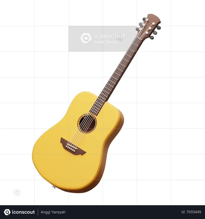 Guitarra  3D Icon