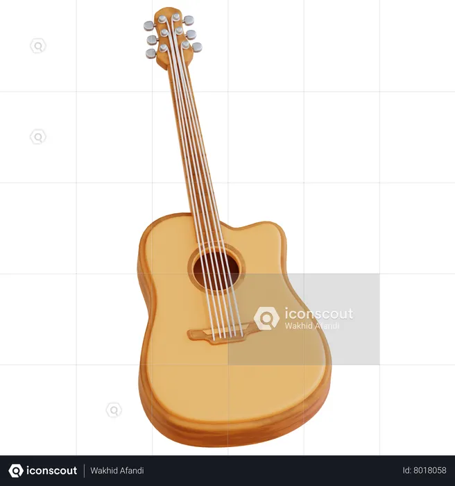 Guitarra  3D Icon