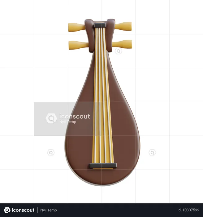 Guitarra coreana  3D Icon