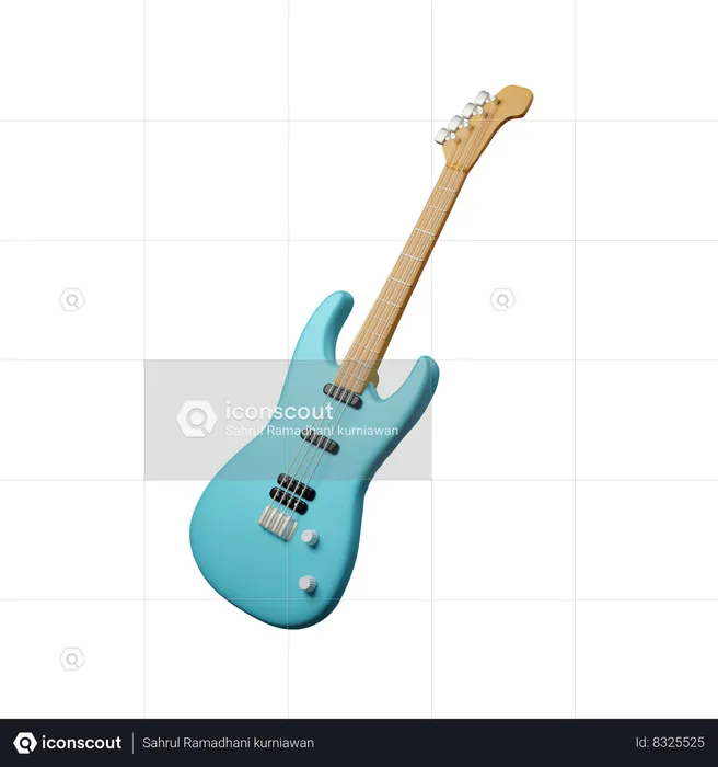 Guitarra electrica  3D Icon