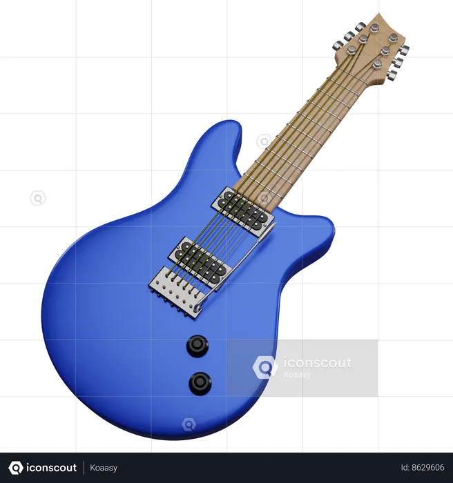 Guitarra electrica  3D Icon