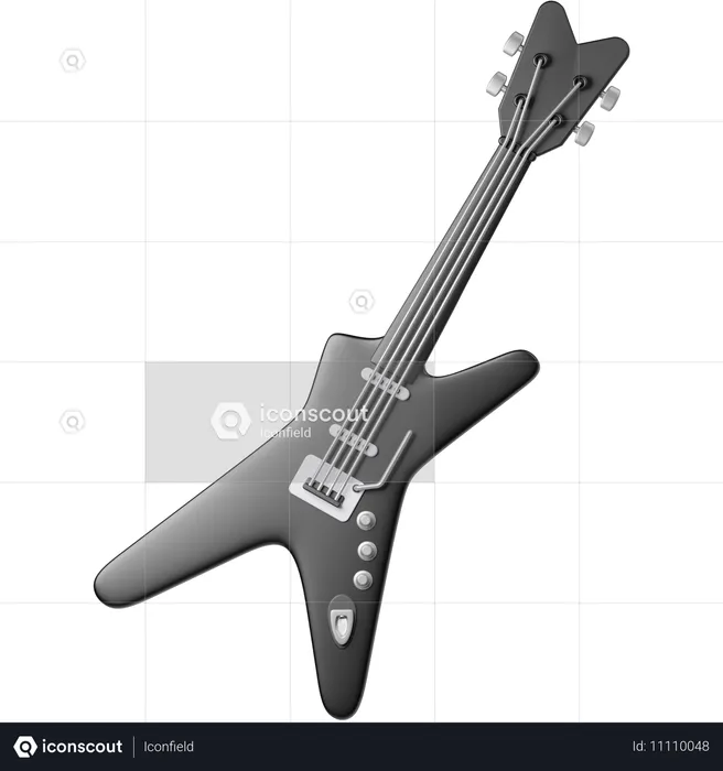 Guitarra electrica  3D Icon