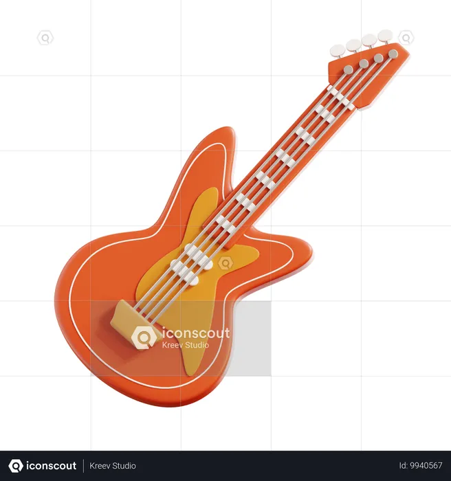 Guitarra elétrica  3D Icon