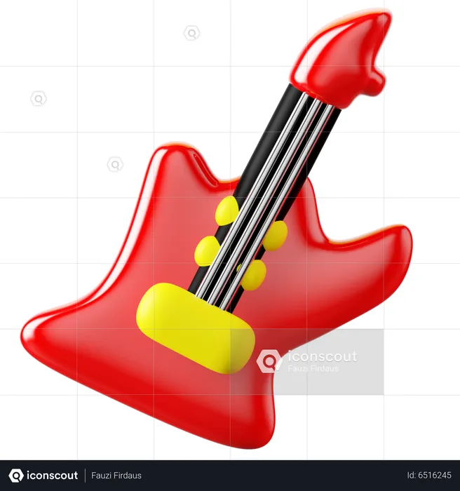 Guitarra elétrica  3D Icon