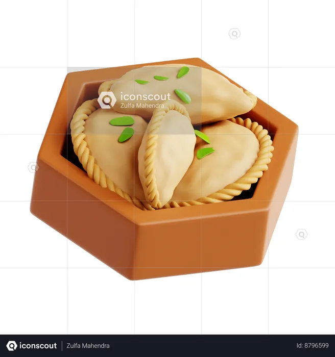 Gujiya  3D Icon