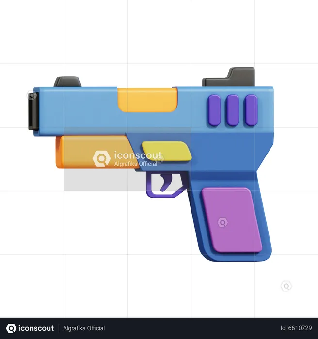 Gun  3D Icon