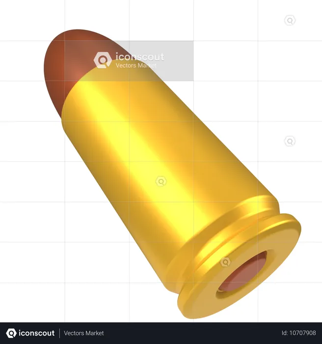 Gun Bullet  3D Icon