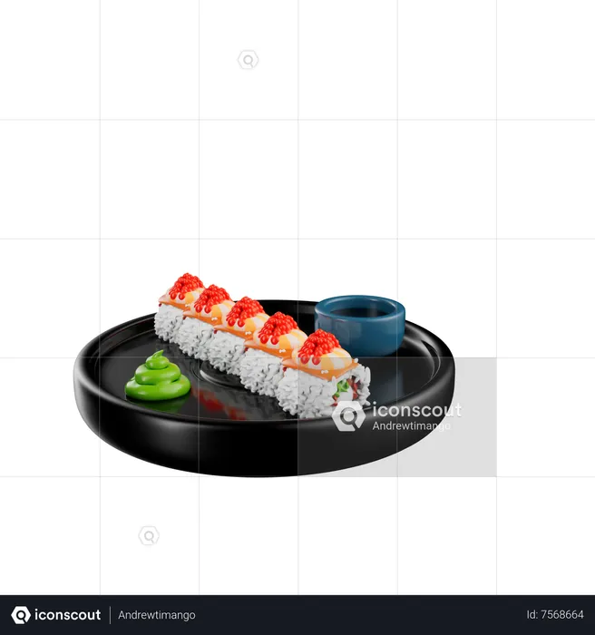Gunkan Maki Sushi  3D Icon