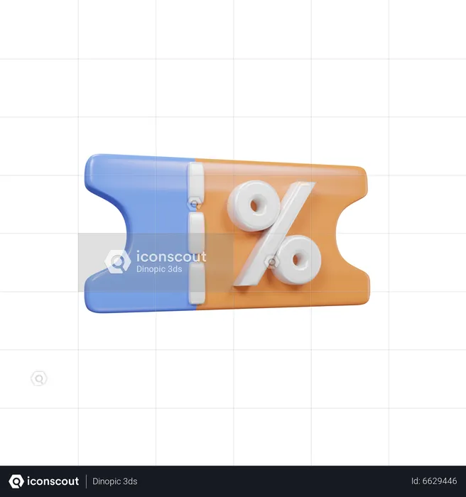 Coupon  3D Icon