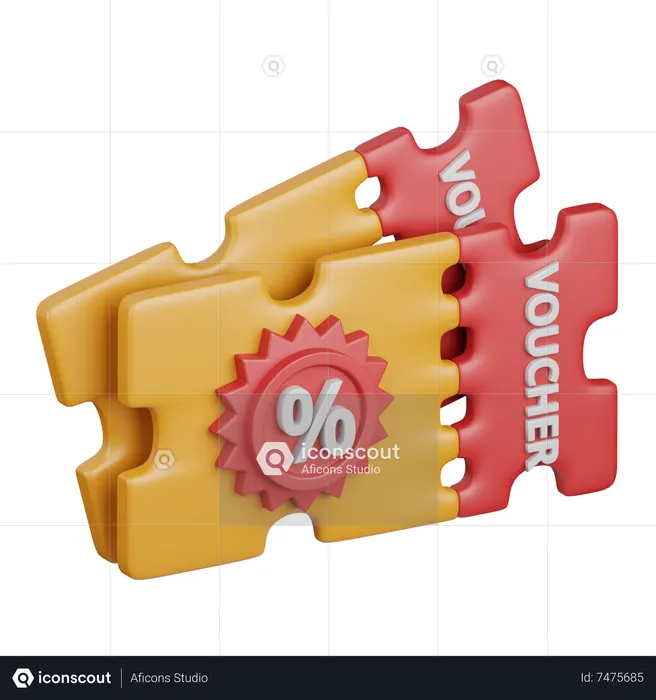 Gutschein  3D Icon