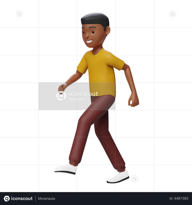 Guy Walking  3D Illustration