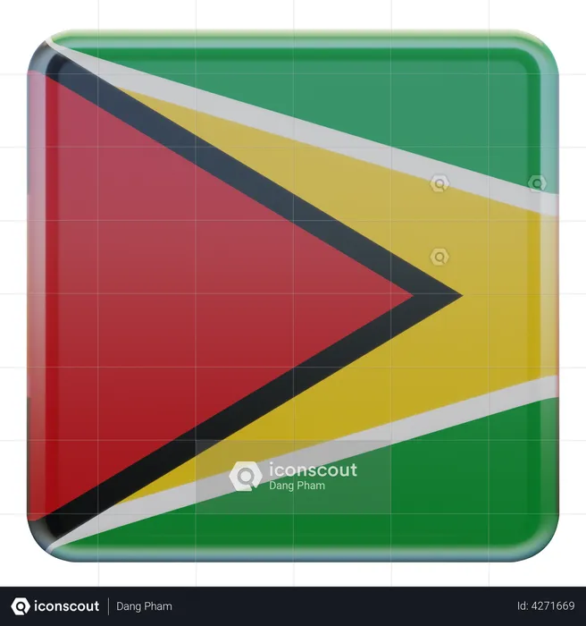 Guyana Flag Flag 3D Illustration