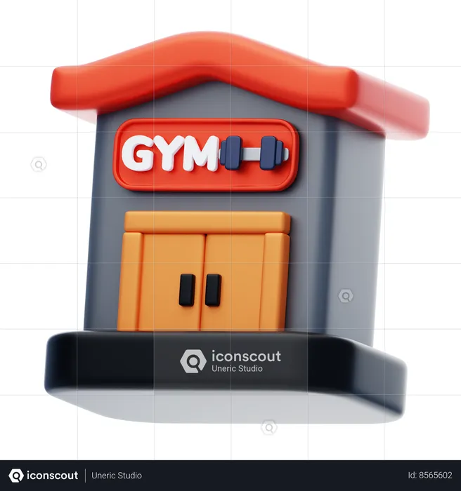 Gym Building  3D Icon