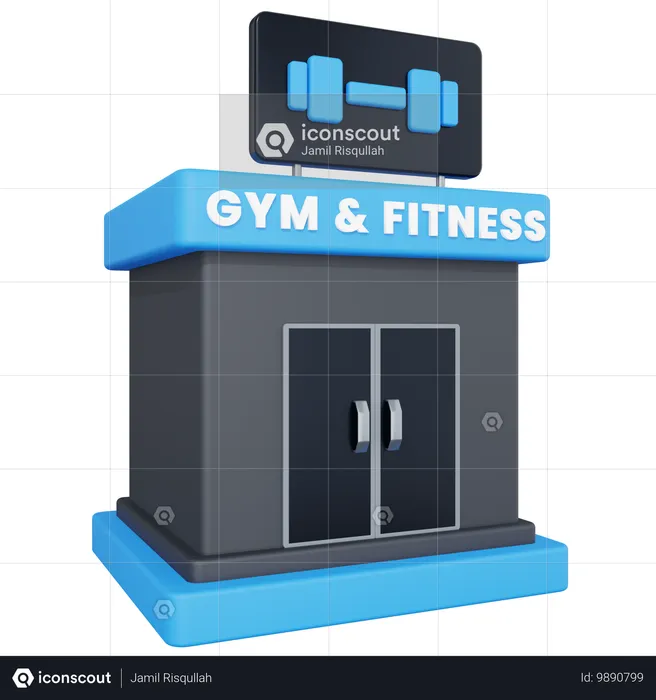 Gym Building  3D Icon