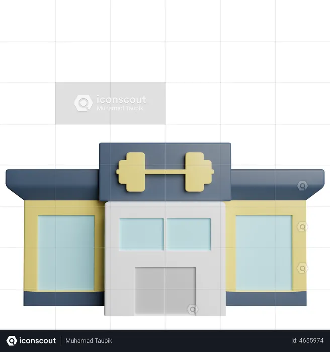 Gym Building  3D Illustration