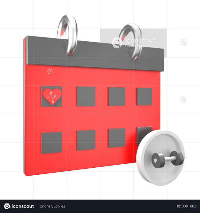 Gym Calendar  3D Icon