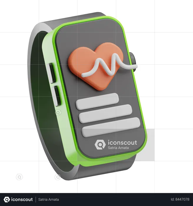 Gym Equipment Fitness Watch  3D Icon
