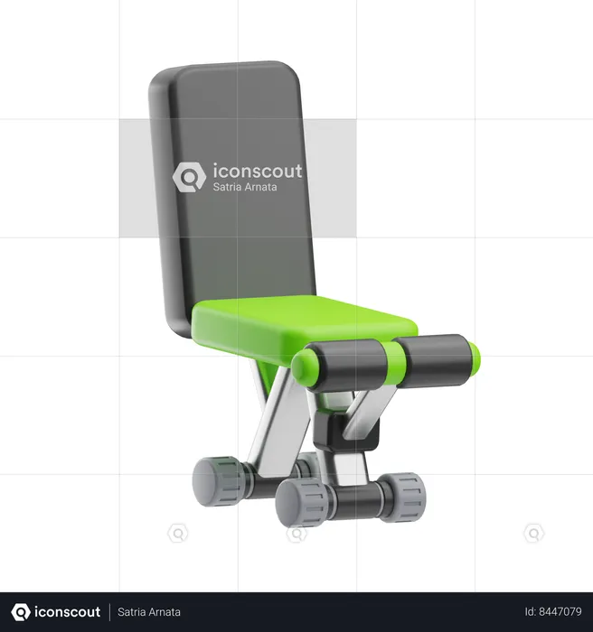 Gym Equipment Workout Bench  3D Icon