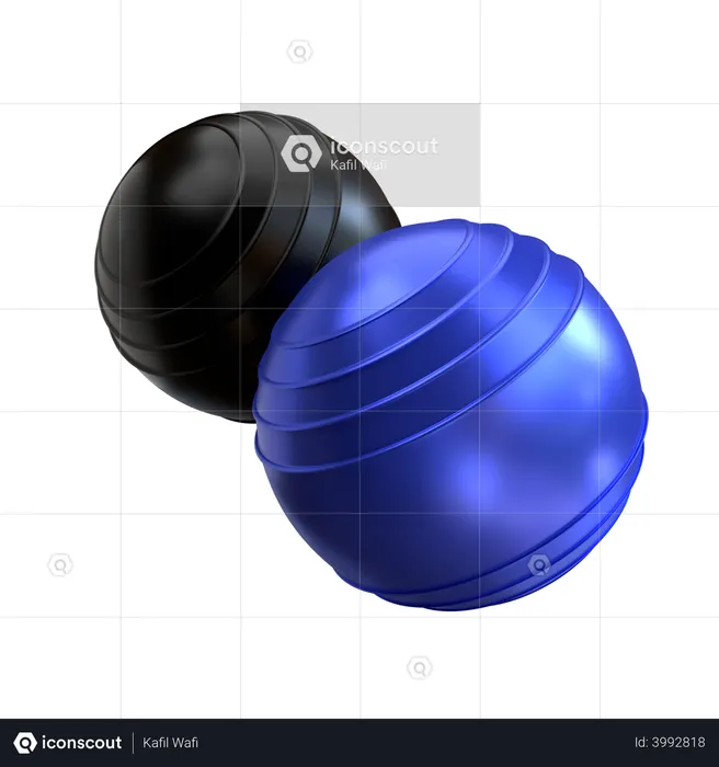Gym fitness ball  3D Illustration