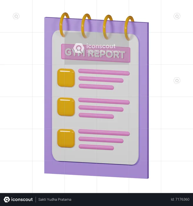 Gym Report  3D Icon