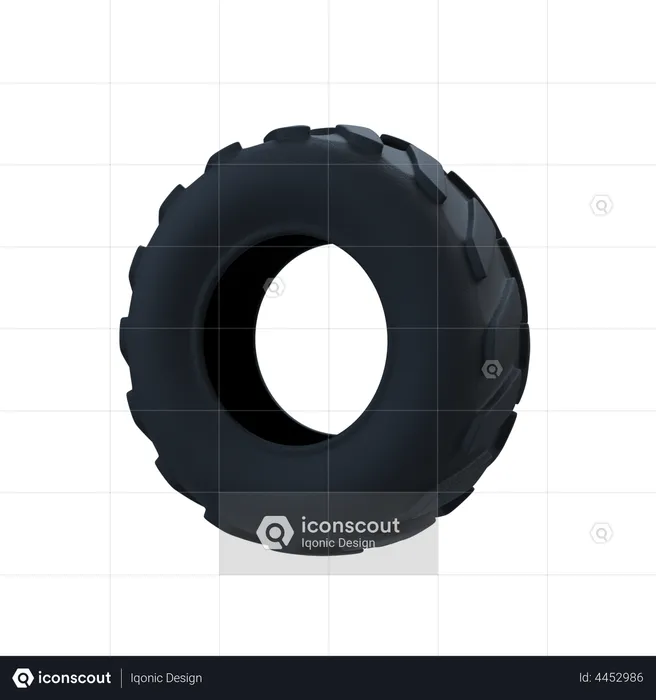 Gym Tire  3D Illustration