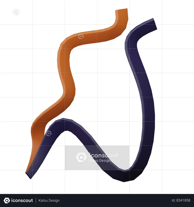 Gymnastic Ribbon  3D Icon