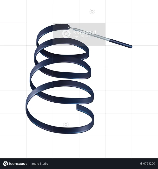 Gymnastic Ribbon  3D Icon