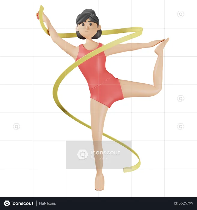Gymnastics  3D Illustration