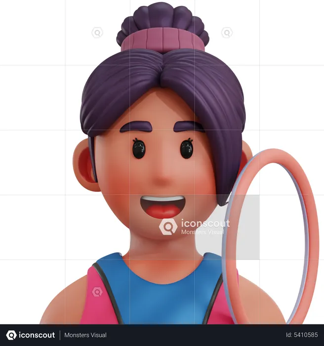 Gymnastics Player  3D Icon