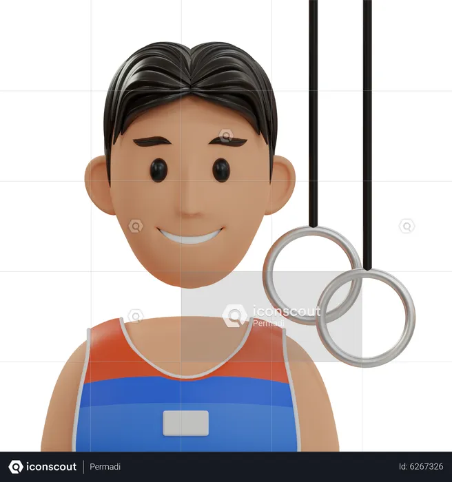 Gymnastikspieler  3D Icon