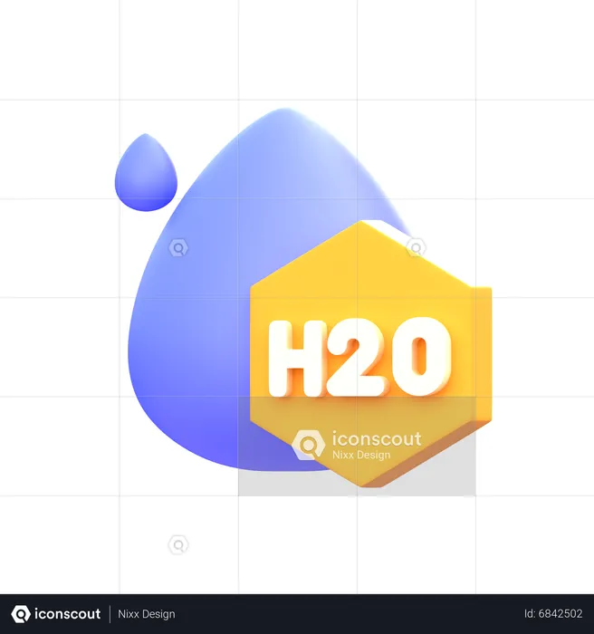 H 2 O  3D Icon