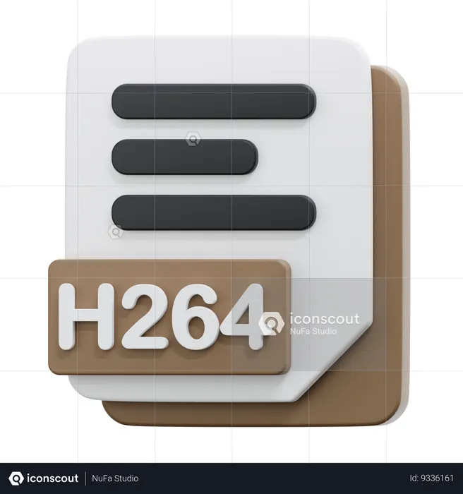 H264 FILE  3D Icon