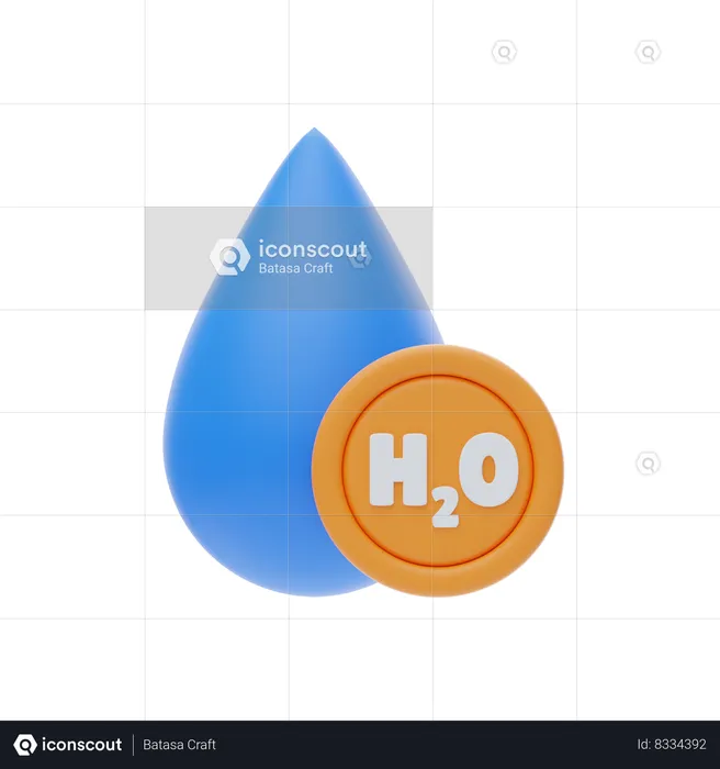H2O  3D Icon