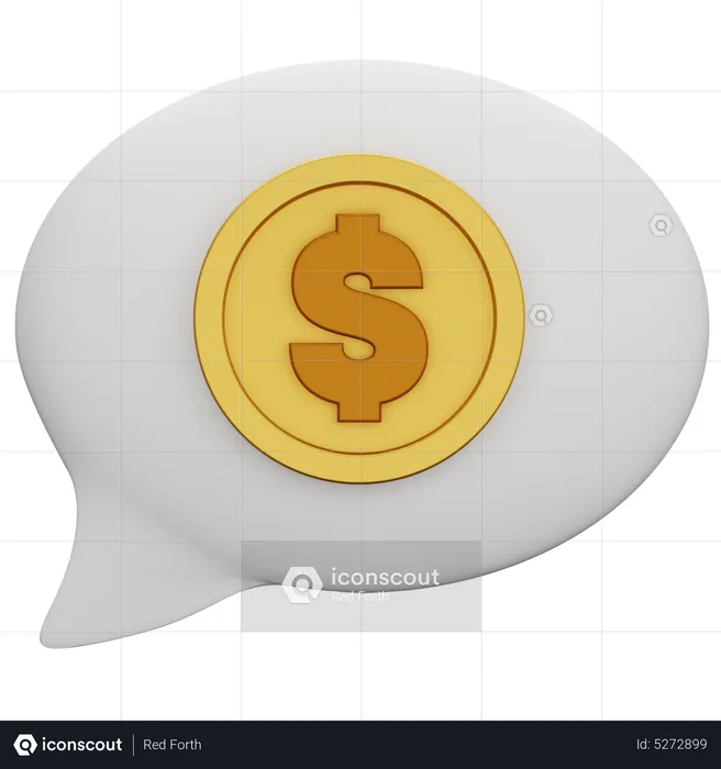 Hablar de dinero  3D Icon