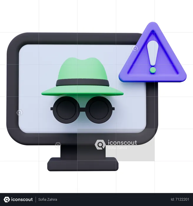 Hack Computer  3D Icon