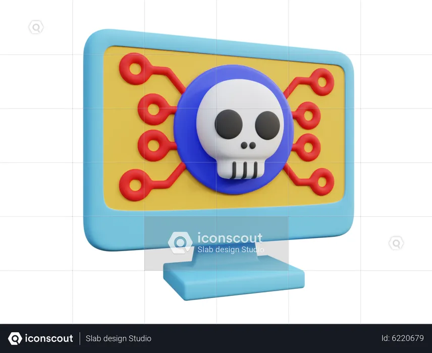 Hacked System  3D Icon