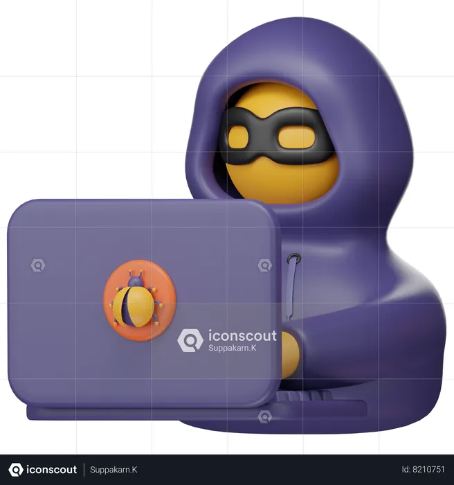 Hacker  3D Icon