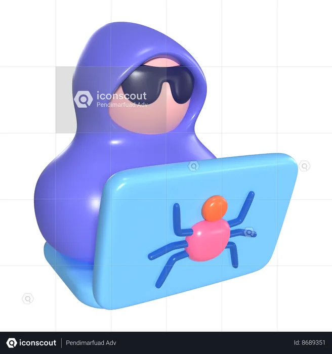 Hacker  3D Icon