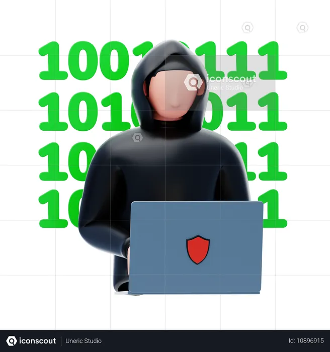 Hacker  3D Icon