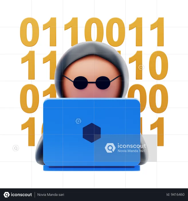 Hacker  3D Icon