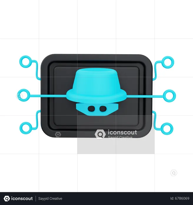 Hacker  3D Icon