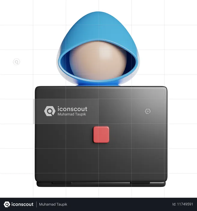 Hacker  3D Icon