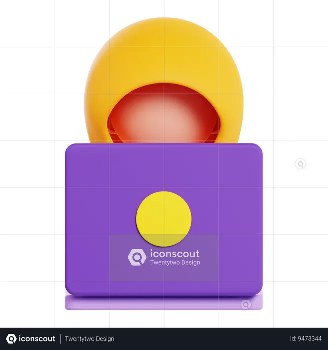 Hacker  3D Icon
