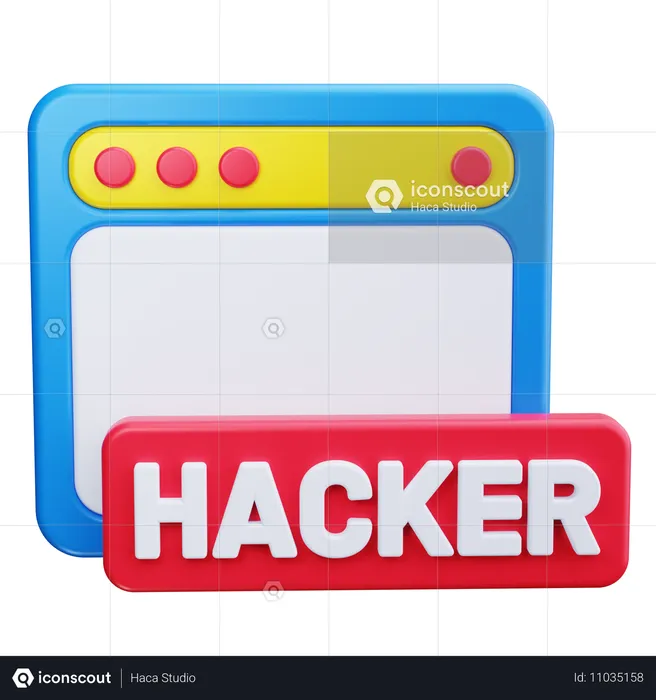 Hacker da web  3D Icon