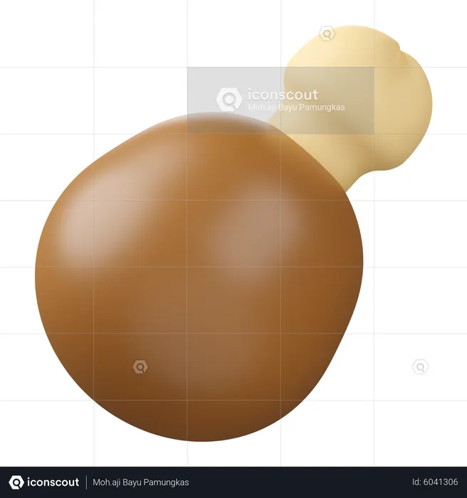 Hähnchenkeule  3D Icon